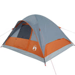 Tenda Familiare a Cupola 6 Persone Arancione Impermeabile