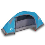 Tenda da Campeggio a Cupola per 1 Persona Blu Impermeabile