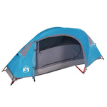 Tenda da Campeggio a Cupola per 1 Persona Blu Impermeabile