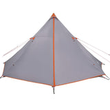 Tenda Familiare Tipi 8 Persone Grigia e Arancione Impermeabile