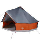 Tenda Familiare Tipi 6 Persone Grigia e Arancione Impermeabile