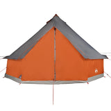 Tenda Familiare Tipi 6 Persone Grigia e Arancione Impermeabile