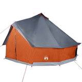 Tenda Familiare Tipi 6 Persone Grigia e Arancione Impermeabile
