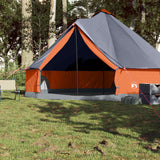 Tenda Familiare Tipi 8 Persone Grigia e Arancione Impermeabile