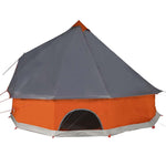 Tenda Familiare Tipi 8 Persone Grigia e Arancione Impermeabile