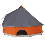 Tenda Familiare Tipi 12 Persone Grigia e Arancione Impermeabile