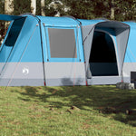 Tenda da Campeggio a Tunnel per 4 Persone Blu Impermeabile