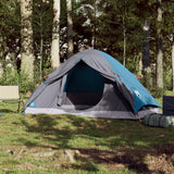 Tenda da Campeggio a Cupola per 4 Persone Blu Impermeabile