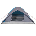 Tenda da Campeggio a Cupola per 4 Persone Blu Impermeabile