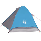 Tenda da Campeggio a Cupola per 4 Persone Blu Impermeabile