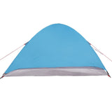 Tenda da Campeggio a Cupola per 4 Persone Blu Impermeabile