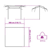 Telone da Campeggio Grigio/Arancione 300x294 cm Impermeabile