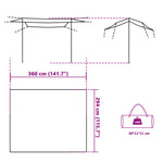 Telone da Campeggio Grigio/Arancione 360x294 cm Impermeabile