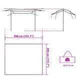 Telone da Campeggio Grigio/Arancione 360x294 cm Impermeabile