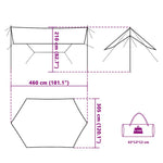 Telone da Campeggio Arancione 460x305x210 cm Impermeabile