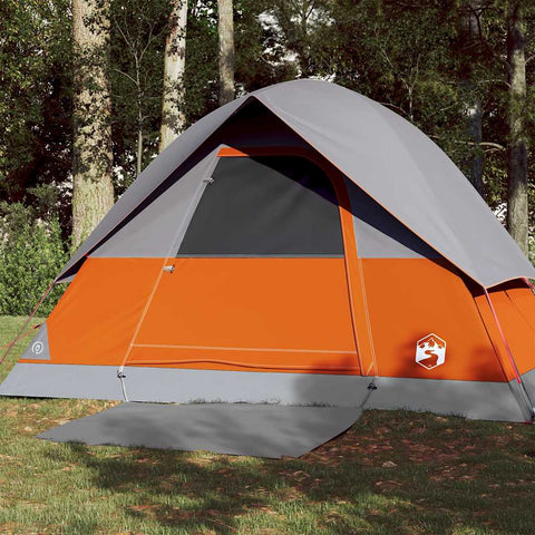 Tenda da Campeggio a Cupola 3 Persone Arancione Impermeabile
