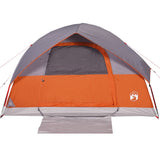 Tenda Familiare a Cupola 6 Persone Arancione Impermeabile