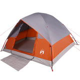 Tenda Familiare a Cupola 6 Persone Arancione Impermeabile