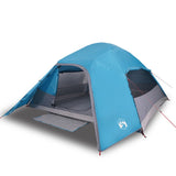 Tenda da Campeggio a Cupola per 4 Persone Blu Impermeabile