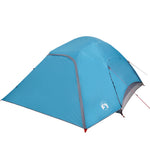 Tenda da Campeggio a Cupola per 4 Persone Blu Impermeabile