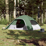 Tenda da Campeggio a Cupola per 6 Persone Verde Impermeabile