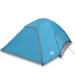 Tenda da Campeggio a Cupola per 4 Persone Blu Impermeabile