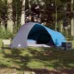 Tenda da Campeggio a Cupola per 4 Persone Blu Impermeabile