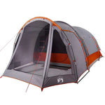 Tenda da Campeggio Familiare per 6 Persone Grigia Impermeabile