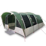 Tenda Familiare a Tunnel per 8 Persone Verde Impermeabile