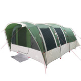 Tenda Familiare a Tunnel per 8 Persone Verde Impermeabile