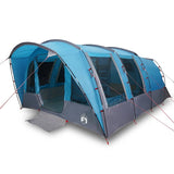 Tenda Familiare a Tunnel per 8 Persone Blu Impermeabile