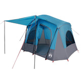 Tenda da Campeggio a Cabina per 5 Persone Blu Impermeabile