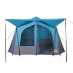 Tenda da Campeggio a Cabina per 5 Persone Blu Impermeabile