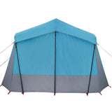 Tenda da Campeggio a Cabina per 5 Persone Blu Impermeabile