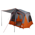 Tenda Campeggio Cabina 5 Persone Grigio Arancione Impermeabile