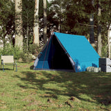 Tenda da Campeggio Telaio ad A per 2 Persone Blu Impermeabile