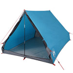 Tenda da Campeggio Telaio ad A per 2 Persone Blu Impermeabile