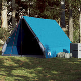 Tenda da Campeggio Telaio ad A per 2 Persone Blu Impermeabile