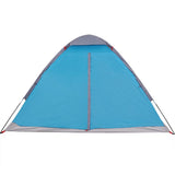 Tenda da Campeggio a Cupola per 4 Persone Blu Impermeabile