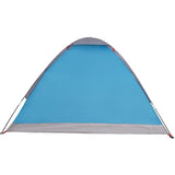 Tenda da Campeggio a Cupola per 4 Persone Blu Impermeabile