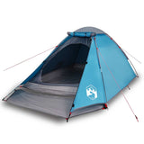 Tenda da Campeggio a Cupola per 4 Persone Blu Impermeabile