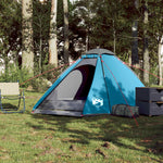 Tenda da Campeggio a Cupola per 4 Persone Blu Impermeabile