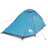 Tenda da Campeggio a Cupola per 4 Persone Blu Impermeabile