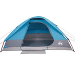 Tenda da Campeggio a Cupola per 4 Persone Blu Impermeabile