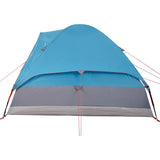 Tenda da Campeggio a Cupola per 4 Persone Blu Impermeabile