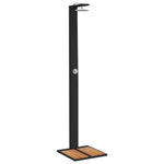 Doccia da Esterno Nera 50x55x224cm in Polyrattan e Legno Acacia