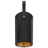 Doccia Esterno Nera 100x100x241,5 cm Polyrattan e Legno Acacia