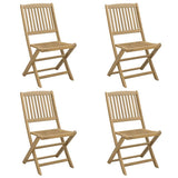 Sedie Giardino Pieghevoli 4 pz 44x50x88cm Legno Massello Acacia