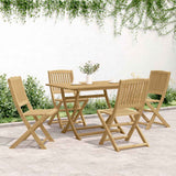 Sedie Giardino Pieghevoli 4 pz 44x50x88cm Legno Massello Acacia