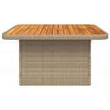 Tavolo da Giardino Beige 80x80x71cm Polyrattan e Legno Acacia